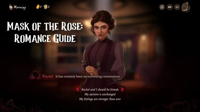 Mask of the Rose Romance Guide