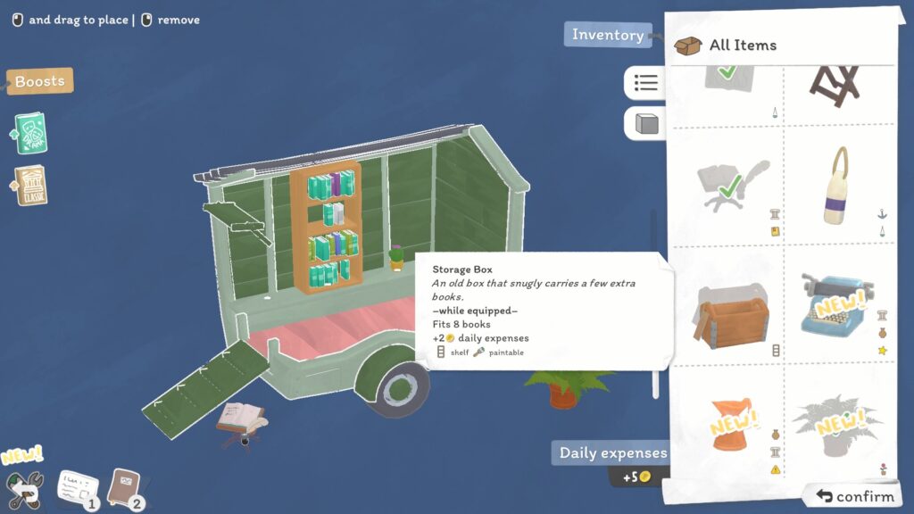 Equip the storage box to your wagon