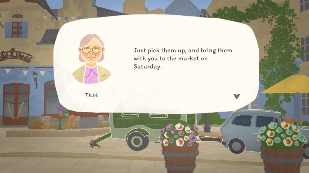 Pick discarded items and deliver them to her at the Flea Market