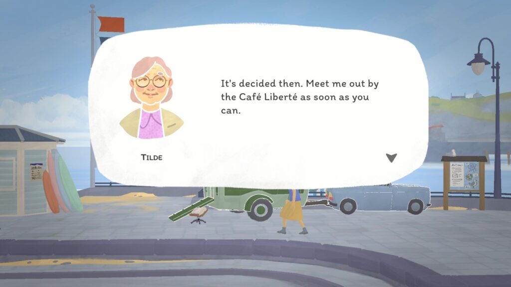 Tilde invites you to meet her at Cafe Liberte