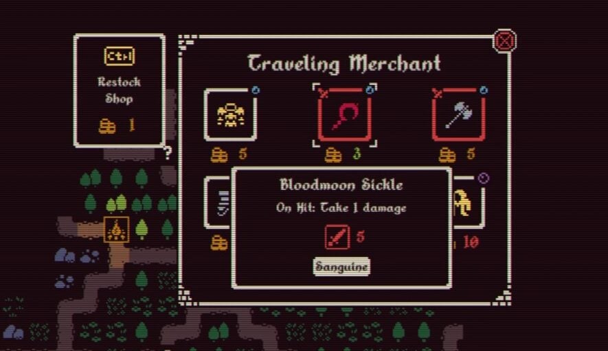 Purchasing an item from the merchant