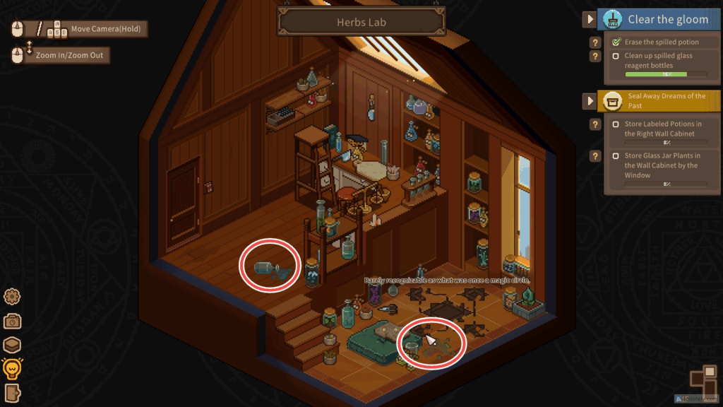 Spilled Potion in Herbs Lab