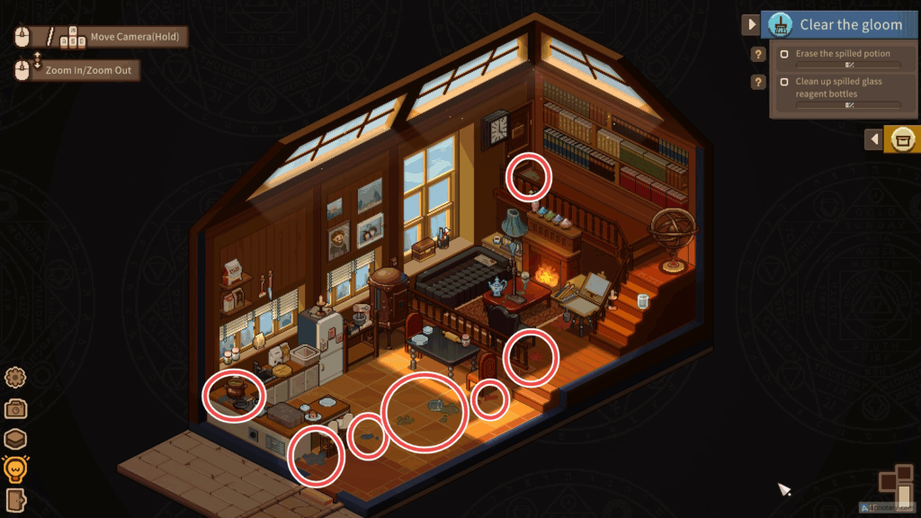 Spilled Liquid in Kitchen