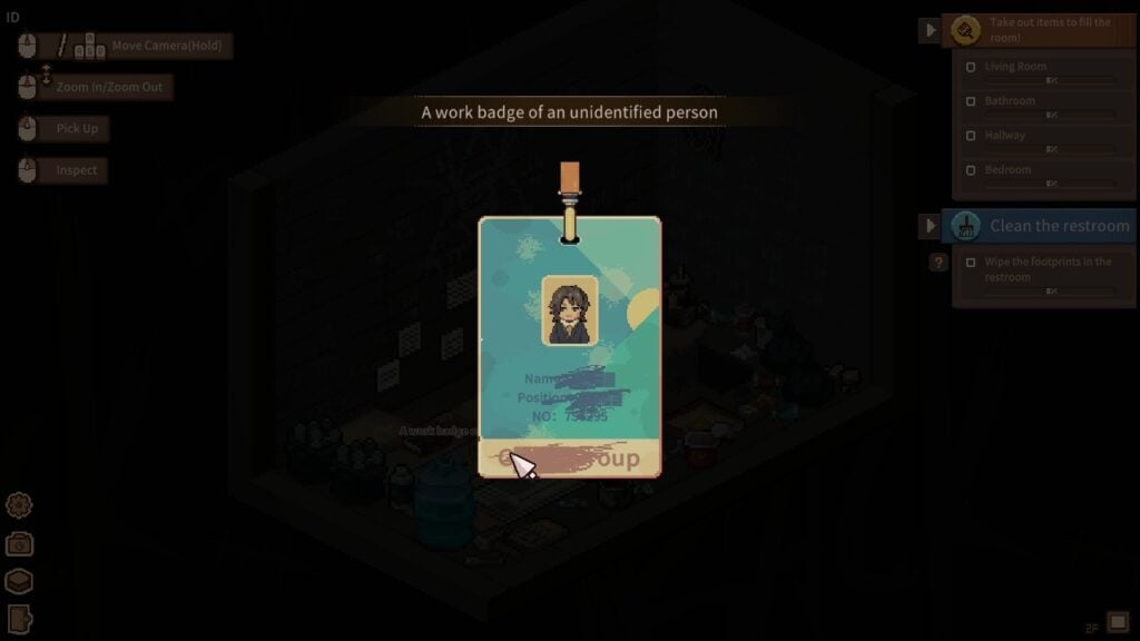 Work Badge of an Unidentified person